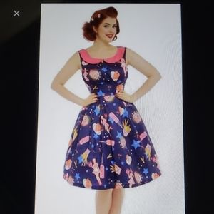 Lindy Bop Sorrell Diner print dress